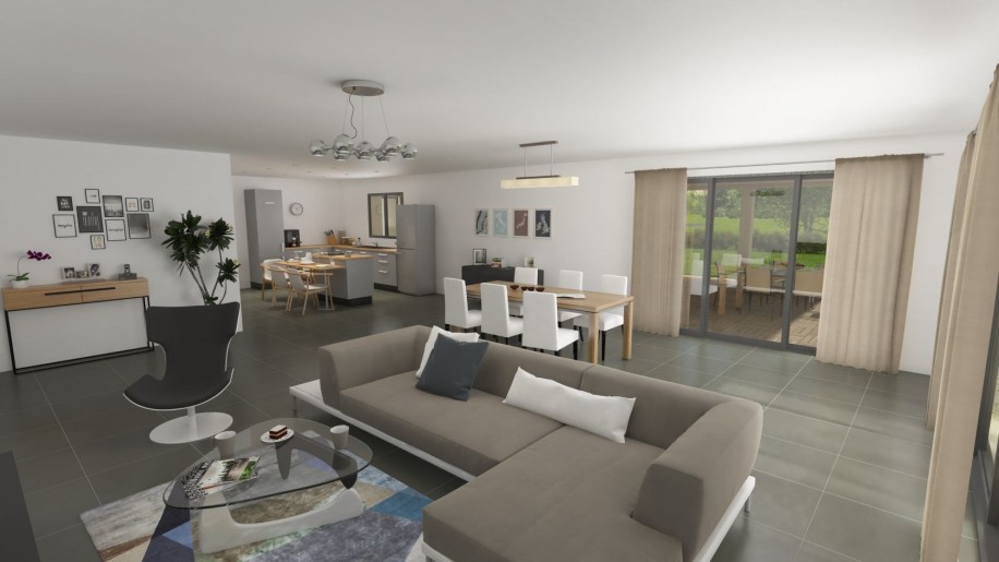 Terrain + Maison neuve de 120&nbsp;m² à Questembert