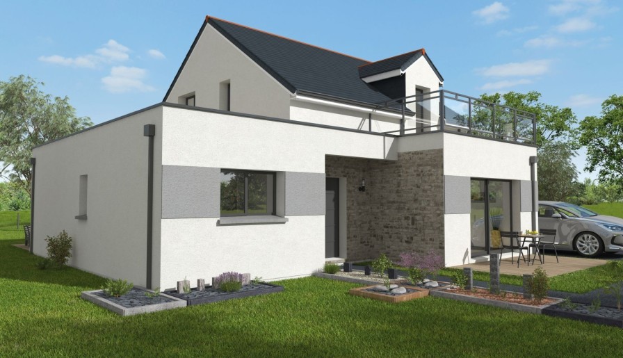 Terrain + Maison neuve de 132&nbsp;m² à Plougoumelen