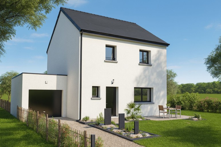 Terrain + Maison neuve de 105&nbsp;m² à Plougoumelen
