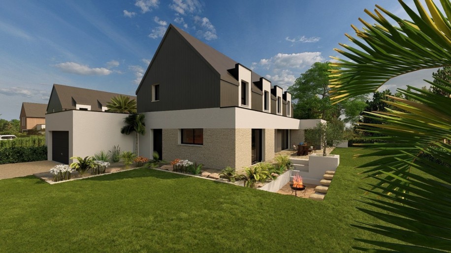Terrain + Maison neuve de 120&nbsp;m² à Limerzel