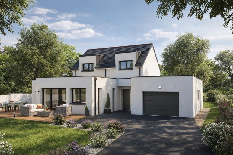 Terrain + Maison neuve de 157&nbsp;m² à Vannes