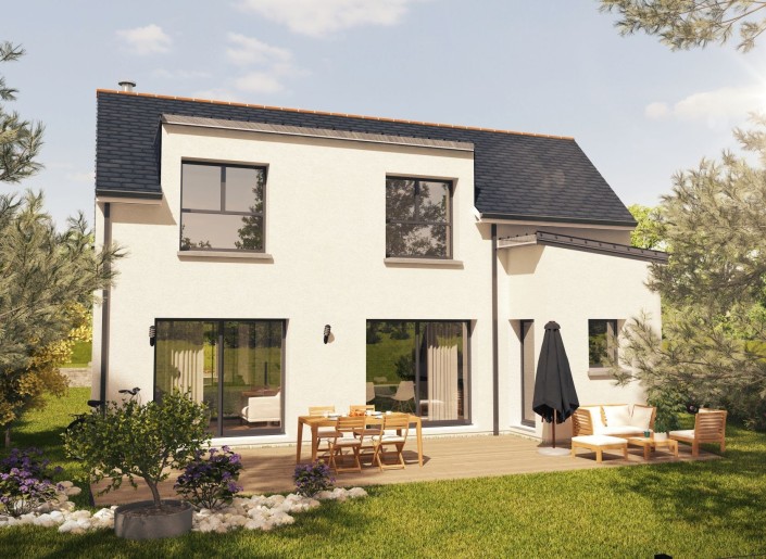 Terrain + Maison neuve de 125&nbsp;m² à Pluneret