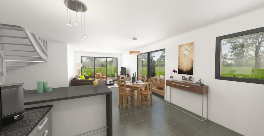 Terrain + Maison neuve de 110&nbsp;m² à Plumelin