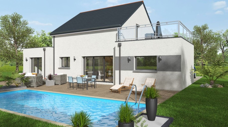 Terrain + Maison neuve de 130&nbsp;m² à Brandivy