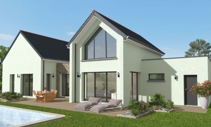 Terrain + Maison neuve de 101&nbsp;m² à Locoal-Mendon