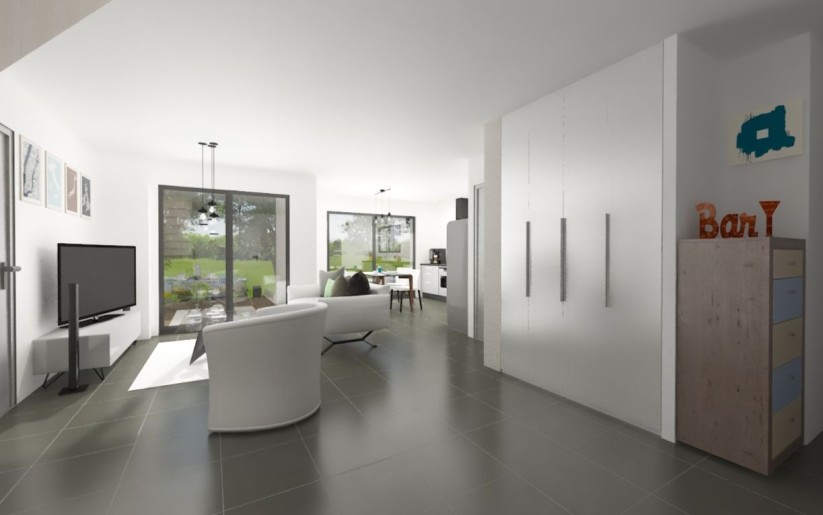 Terrain + Maison neuve de 130&nbsp;m² à Brandivy
