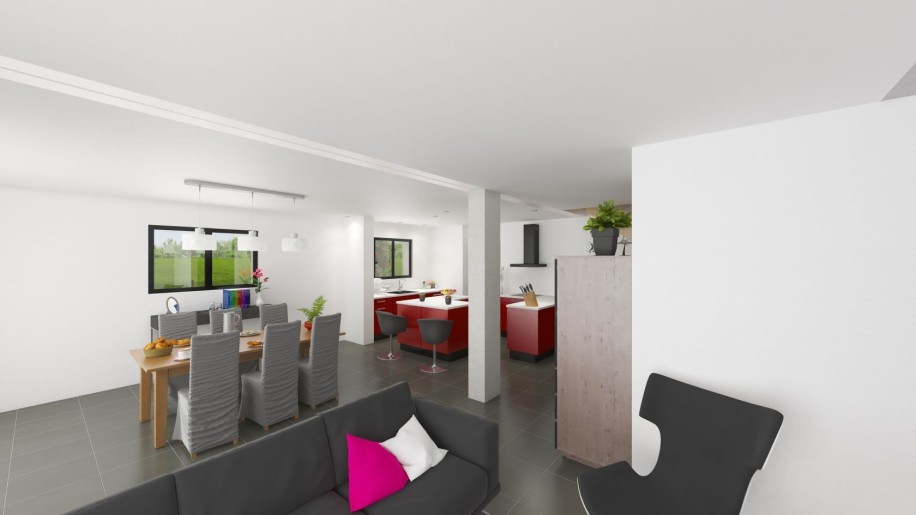 Terrain + Maison neuve de 120&nbsp;m² à Locmaria-Grand-Champ