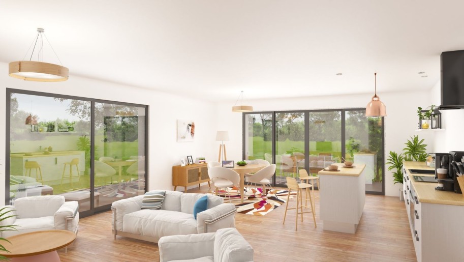 Terrain + Maison neuve de 110&nbsp;m² à Pluvigner