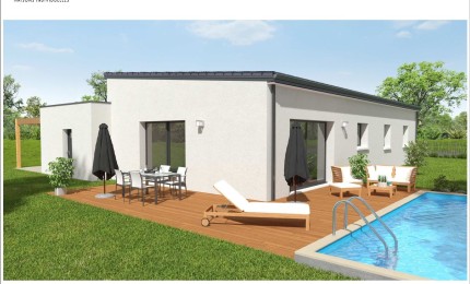 Terrain + Maison neuve de 90&nbsp;m² à Limerzel