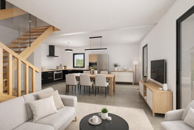 Terrain + Maison neuve de 85&nbsp;m² à Locoal-Mendon