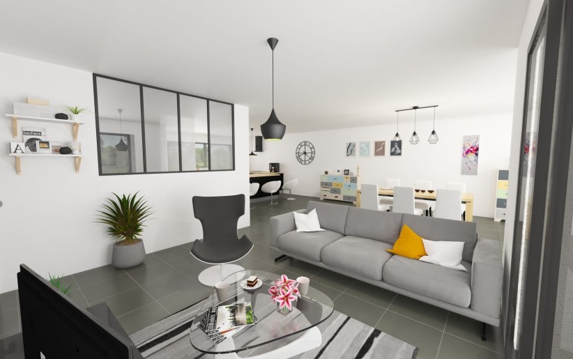 Terrain + Maison neuve de 121&nbsp;m² à Monterblanc