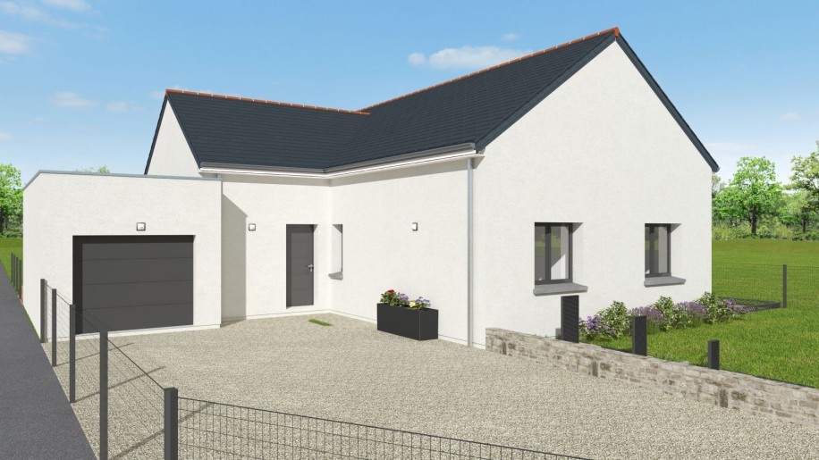 Terrain + Maison neuve de 91&nbsp;m² à Plumergat
