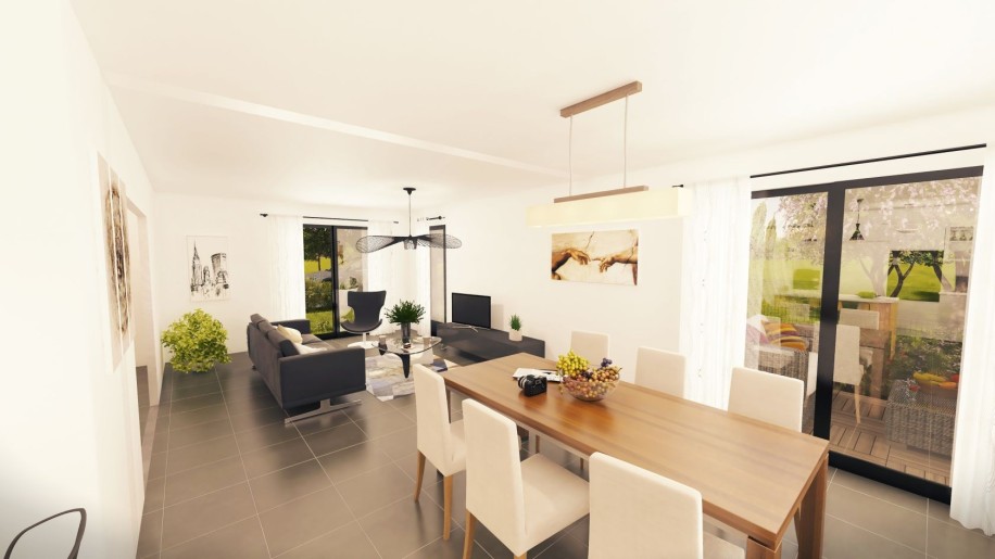 Terrain + Maison neuve de 102&nbsp;m² à Pluneret
