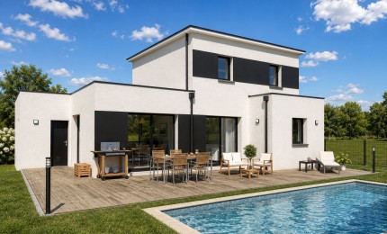 Terrain + Maison neuve de 115&nbsp;m² à Questembert