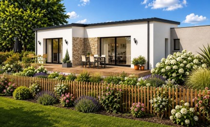 Terrain + Maison neuve de 113&nbsp;m² à Pluneret