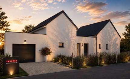 Terrain + Maison neuve de 101&nbsp;m² à Plescop