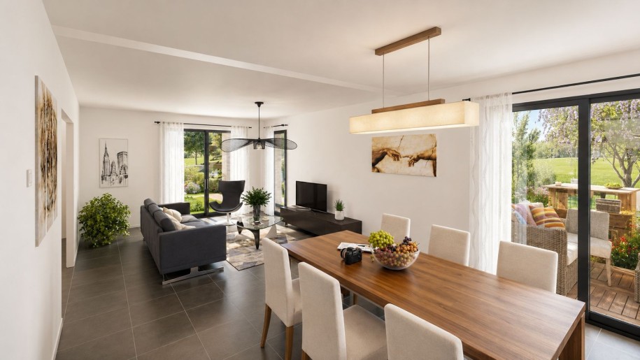 Terrain + Maison neuve de 117&nbsp;m² à Monterblanc