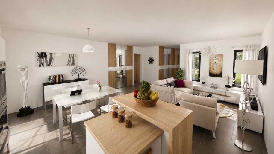 Terrain + Maison neuve de 92&nbsp;m² à Landévant