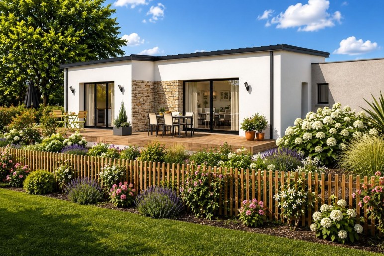 Terrain + Maison neuve de 113&nbsp;m² à Pluneret