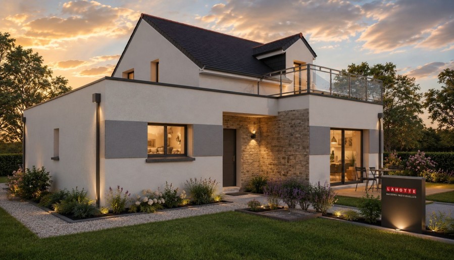 Terrain + Maison neuve de 132&nbsp;m² à Pluneret