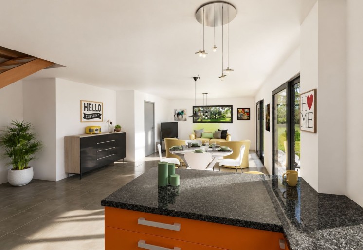 Terrain + Maison neuve de 131&nbsp;m² à Pontivy