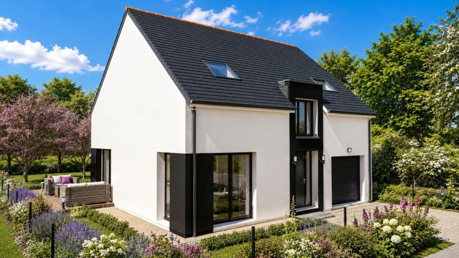 Terrain + Maison neuve de 102&nbsp;m² à Plougoumelen