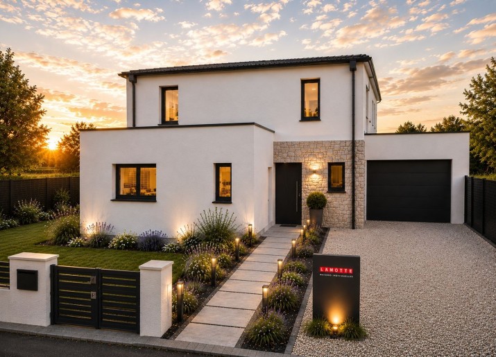 Terrain + Maison neuve de 112&nbsp;m² à Marzan