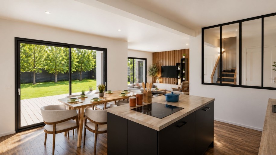 Terrain + Maison neuve de 112&nbsp;m² à Marzan