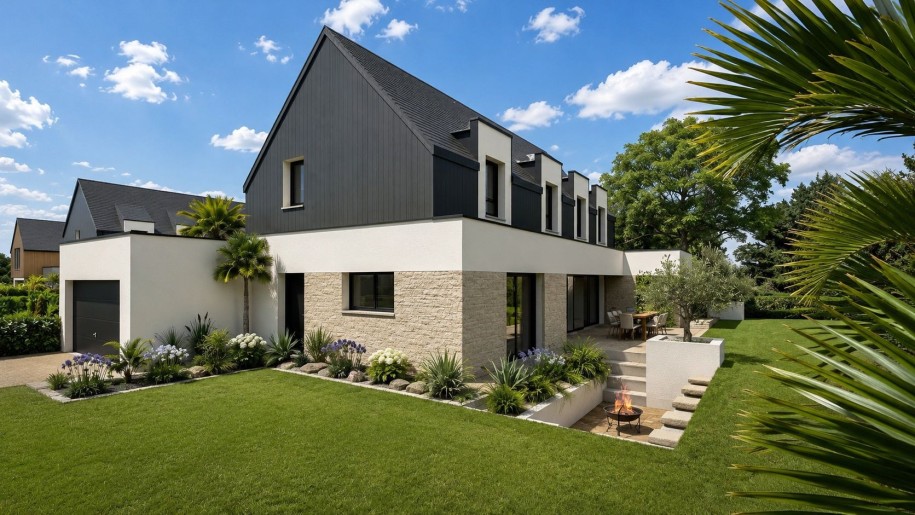 Terrain + Maison neuve de 210&nbsp;m² à Férel