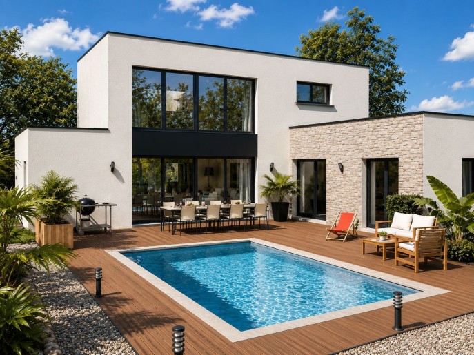 Terrain + Maison neuve de 170&nbsp;m² à Surzur
