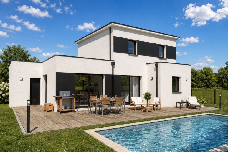 Terrain + Maison neuve de 115&nbsp;m² à Questembert