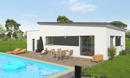 Terrain + Maison neuve de 66&nbsp;m² à Questembert