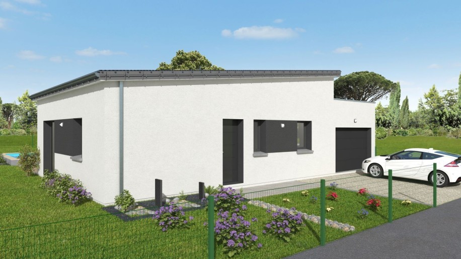 Terrain + Maison neuve de 66&nbsp;m² à Questembert