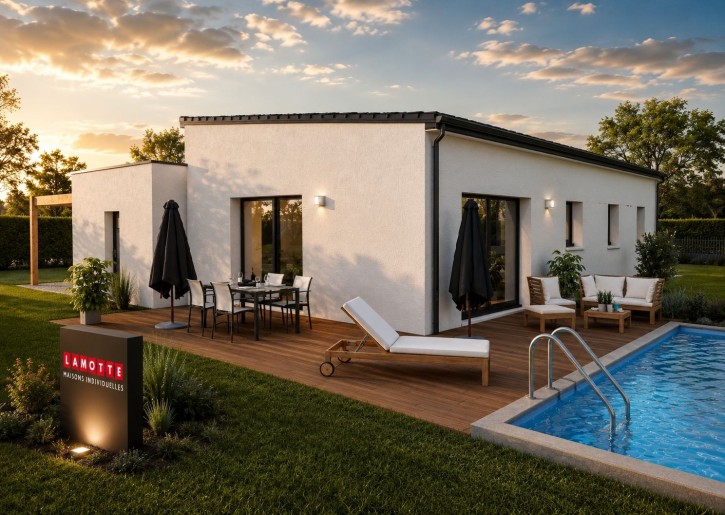 Terrain + Maison neuve de 90&nbsp;m² à Limerzel