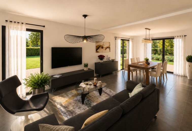 Terrain + Maison neuve de 102&nbsp;m² à Plougoumelen