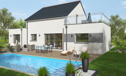 Terrain + Maison neuve de 130 m² à Larmor-Baden