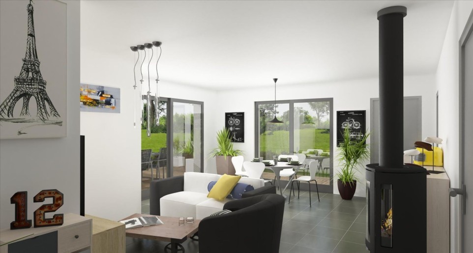 Terrain + Maison neuve de 97 m² à Guénin