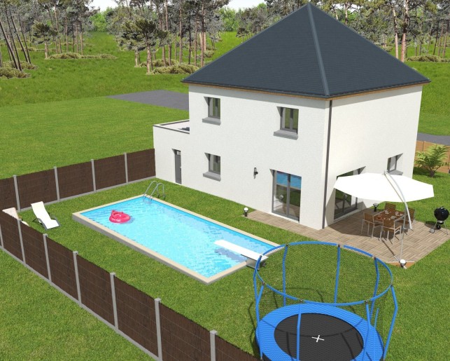 Terrain + Maison neuve de 108 m² à Vannes