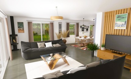 Terrain + Maison neuve de 131 m² à Meucon