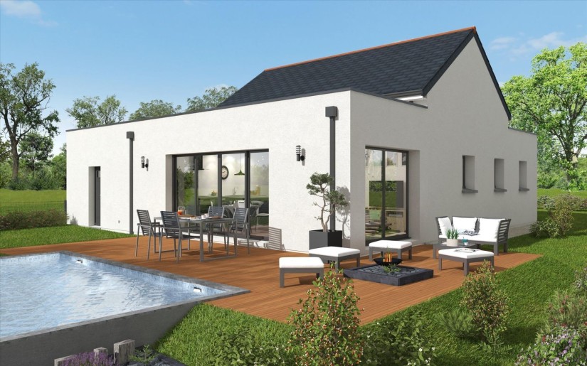 Terrain + Maison neuve de 90 m² à Plescop