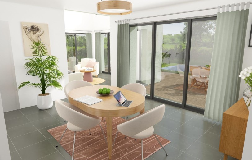 Terrain + Maison neuve de 101 m² à Plescop