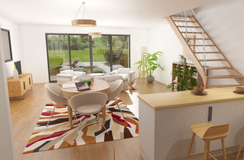 Terrain + Maison neuve de 135 m² à Plescop