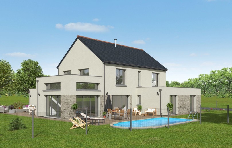 Terrain + Maison neuve de 234&nbsp;m² à Corlay