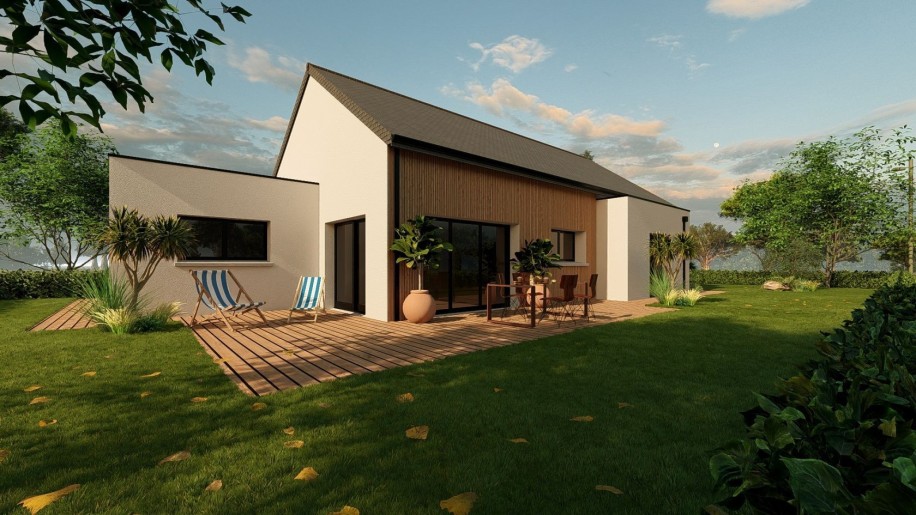 Terrain + Maison neuve de 129&nbsp;m² à Plaintel