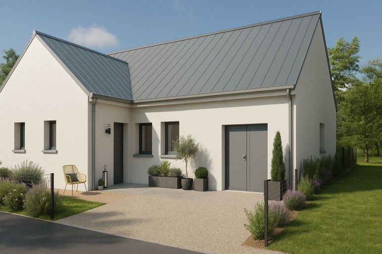 Terrain + Maison neuve de 82&nbsp;m² à Pommerit-le-Vicomte