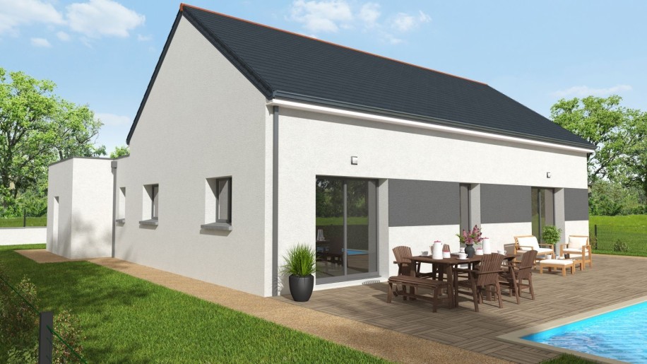 Terrain + Maison neuve de 92&nbsp;m² à Cavan