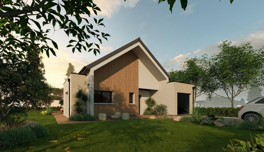 Terrain + Maison neuve de 129&nbsp;m² à Plaintel