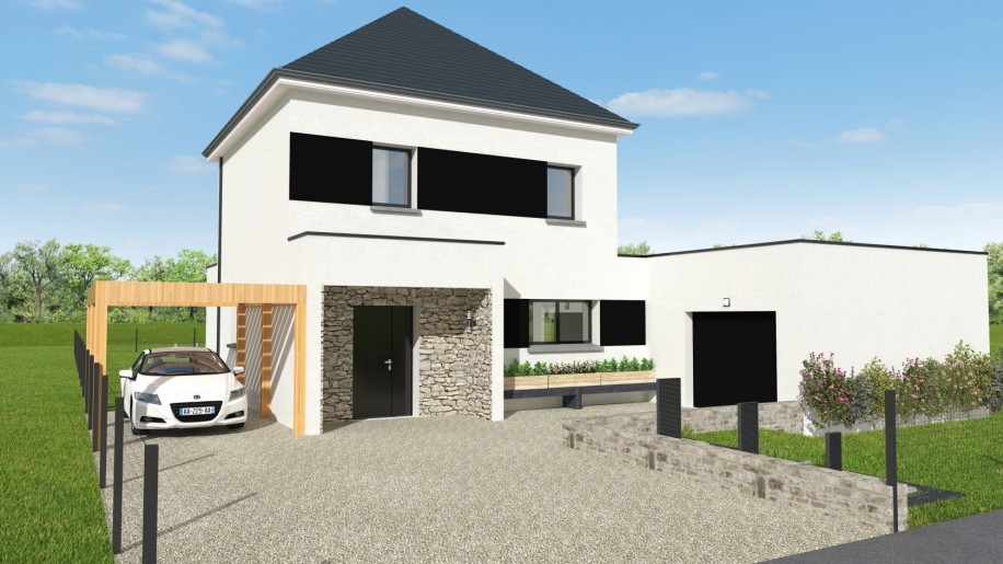 Terrain + Maison neuve de 112&nbsp;m² à Lamballe