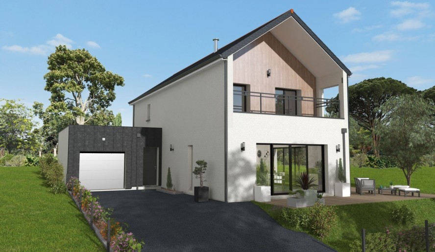 Terrain + Maison neuve de 140&nbsp;m² à Saint-Brandan