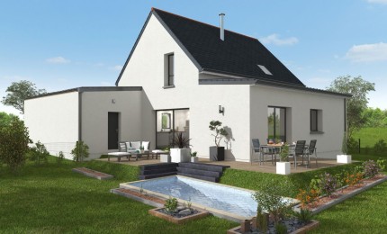 Terrain + Maison neuve de 118&nbsp;m² à Saint-Samson-sur-Rance